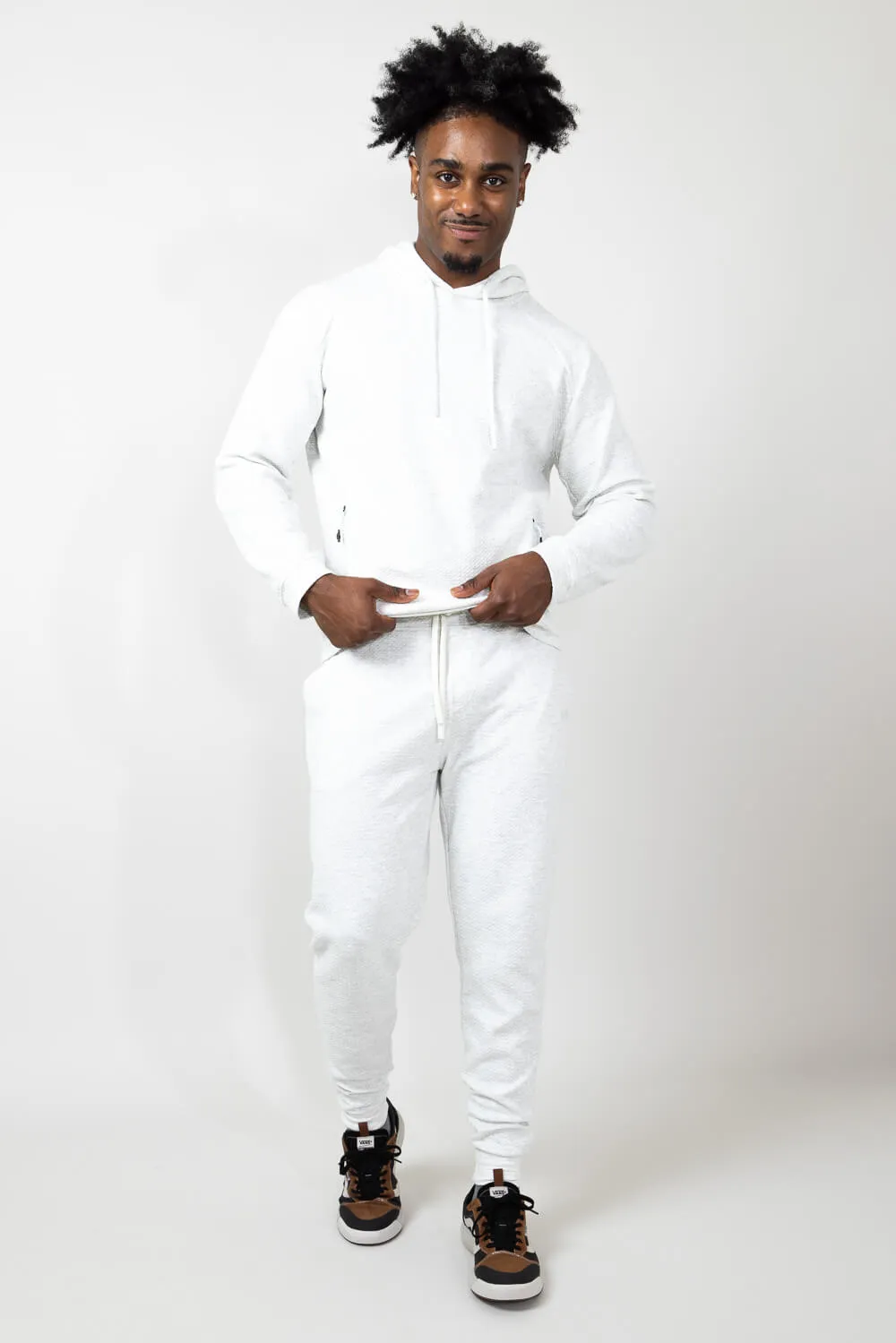 1897 Active Diamond Stretch Joggers for Men in Oatmeal | MP922-OATMEAL