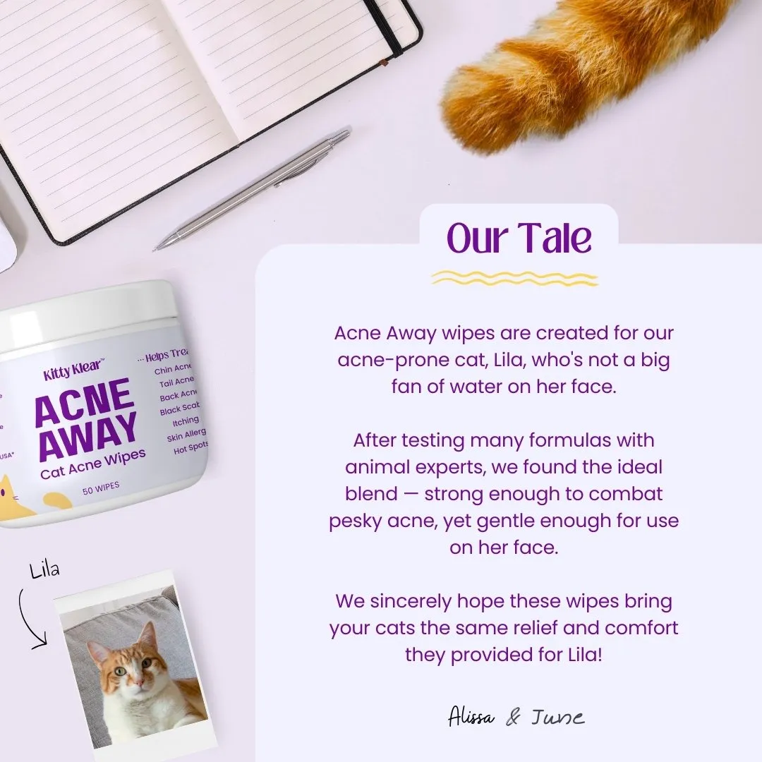 Acne Away Chin Acne Wipes for Cats