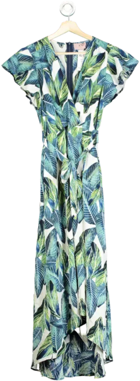 AX Paris Green Leaf Print Maxi Dress UK 8