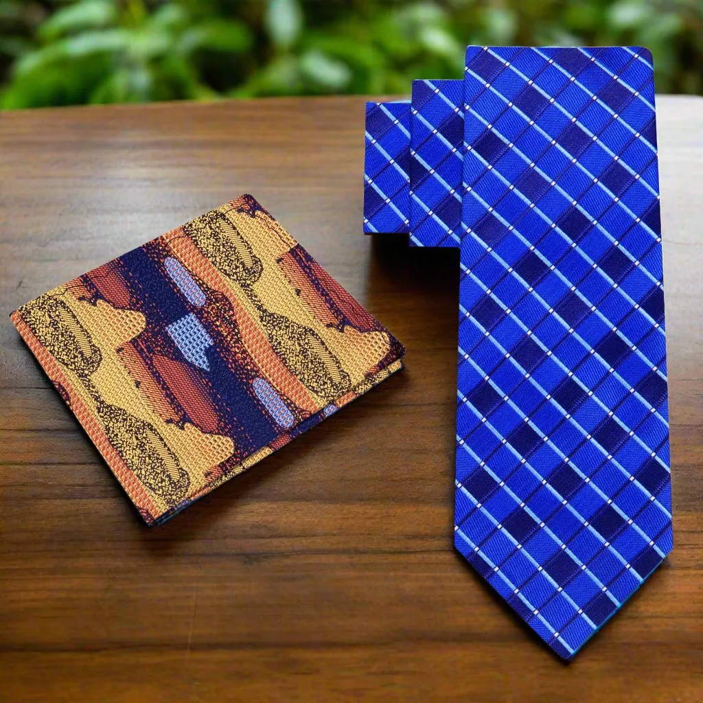 Blue Artemis Geometric Necktie