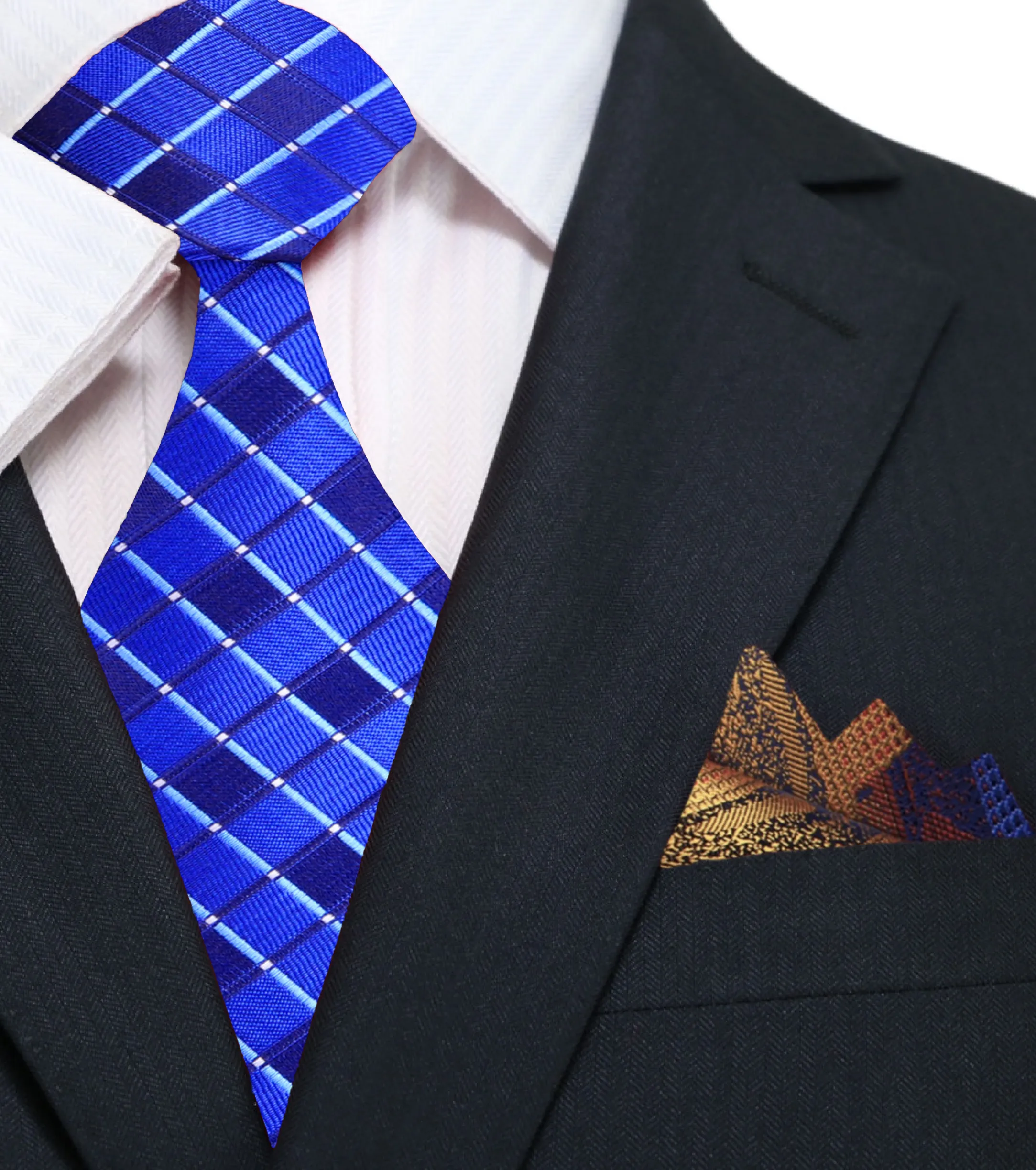 Blue Artemis Geometric Necktie