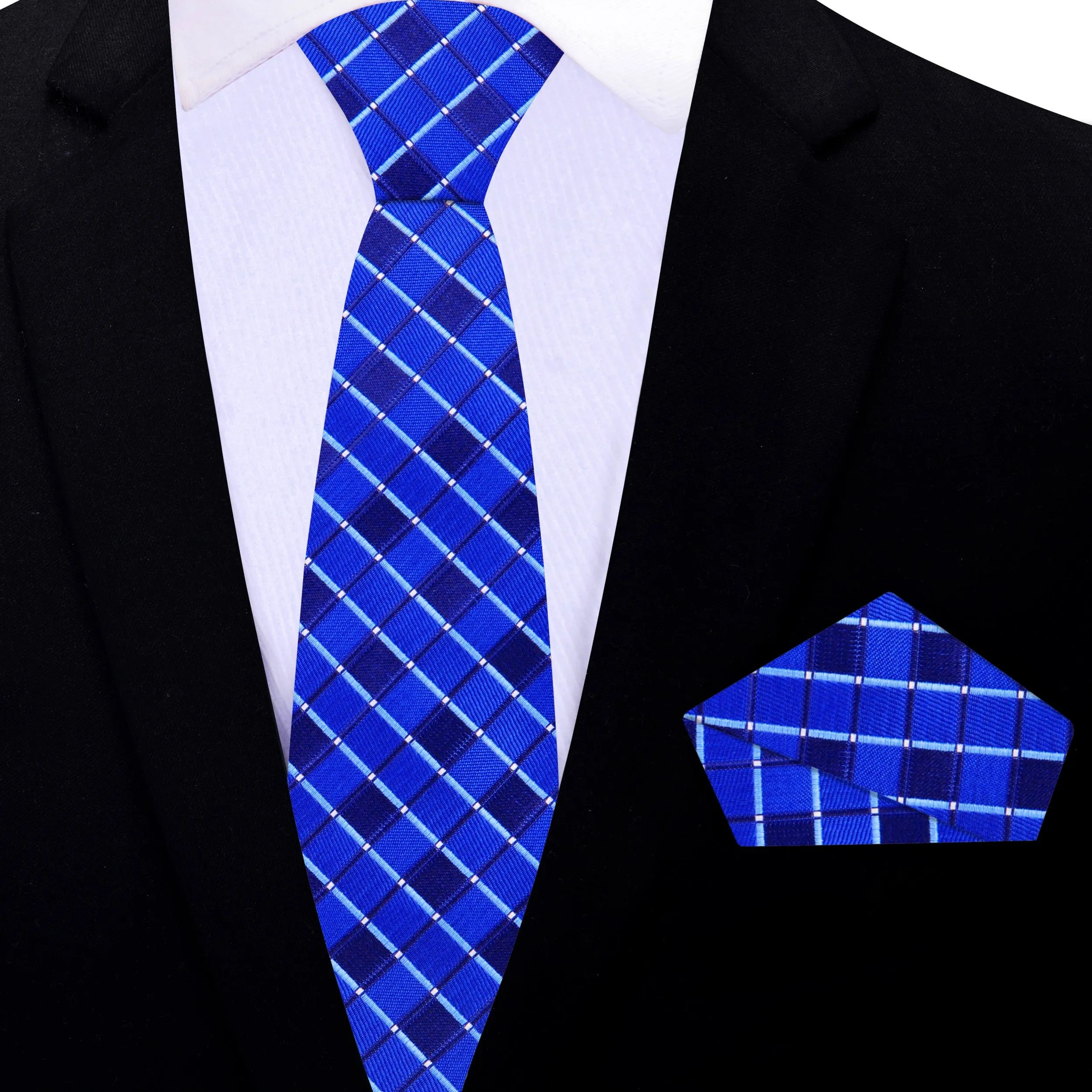 Blue Artemis Geometric Necktie