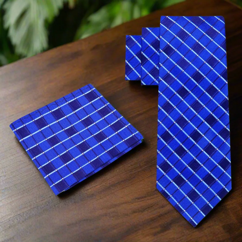 Blue Artemis Geometric Necktie