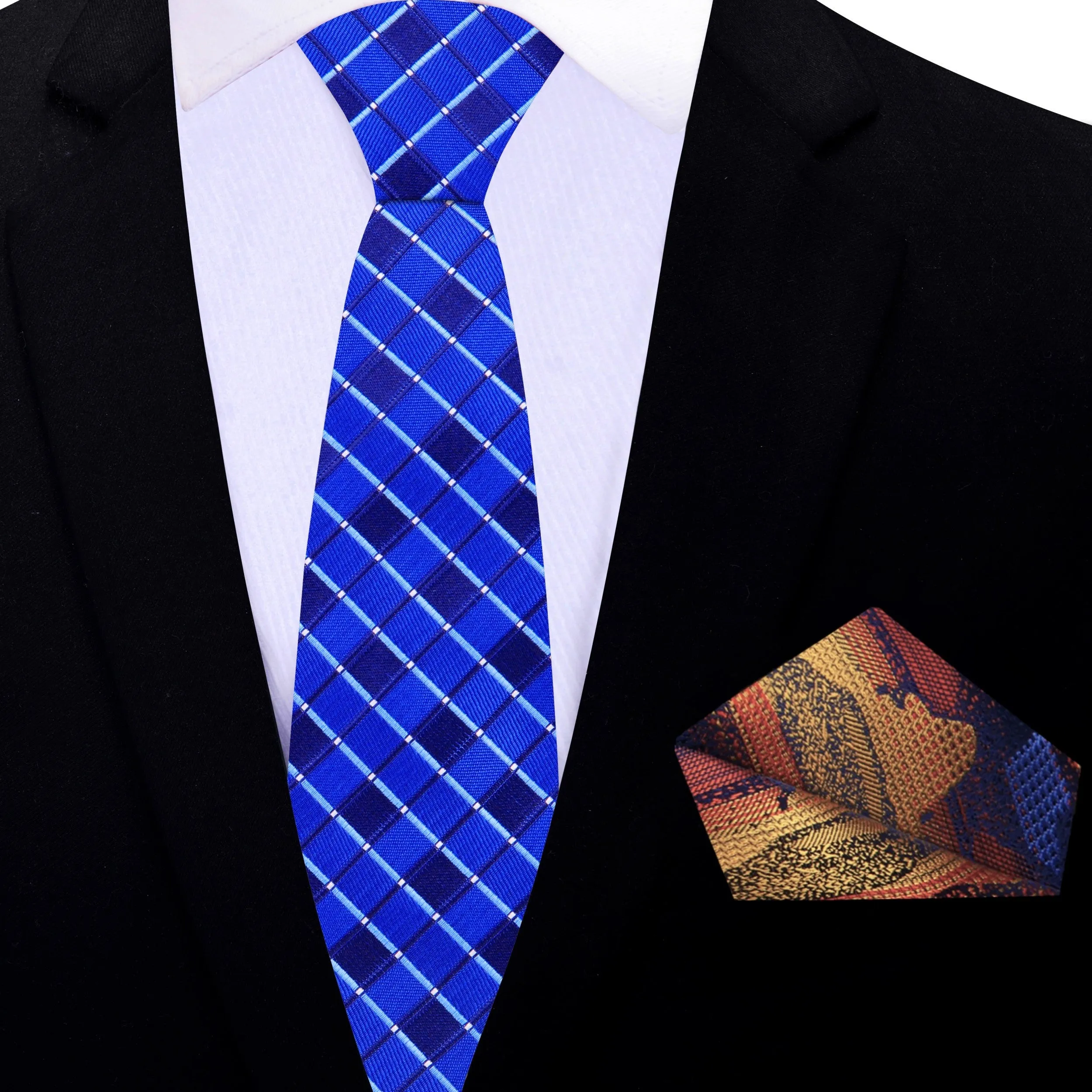 Blue Artemis Geometric Necktie