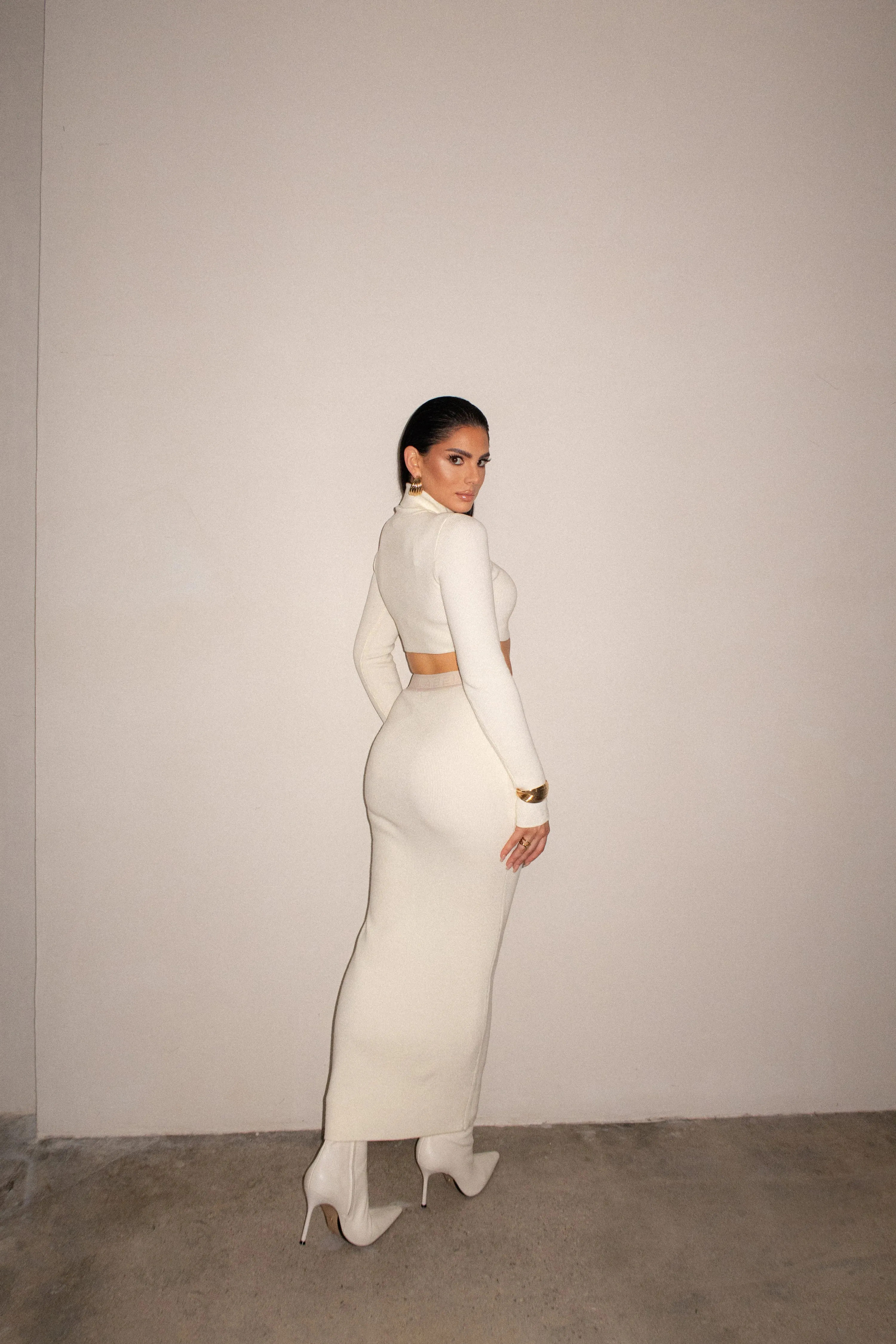 Buttercream Anise Ribbed Skirt Set