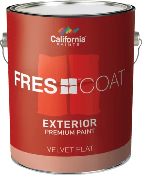 California Paint Fres~Coat Premium Exterior Paint Velvet Flat 1 Gallon, White