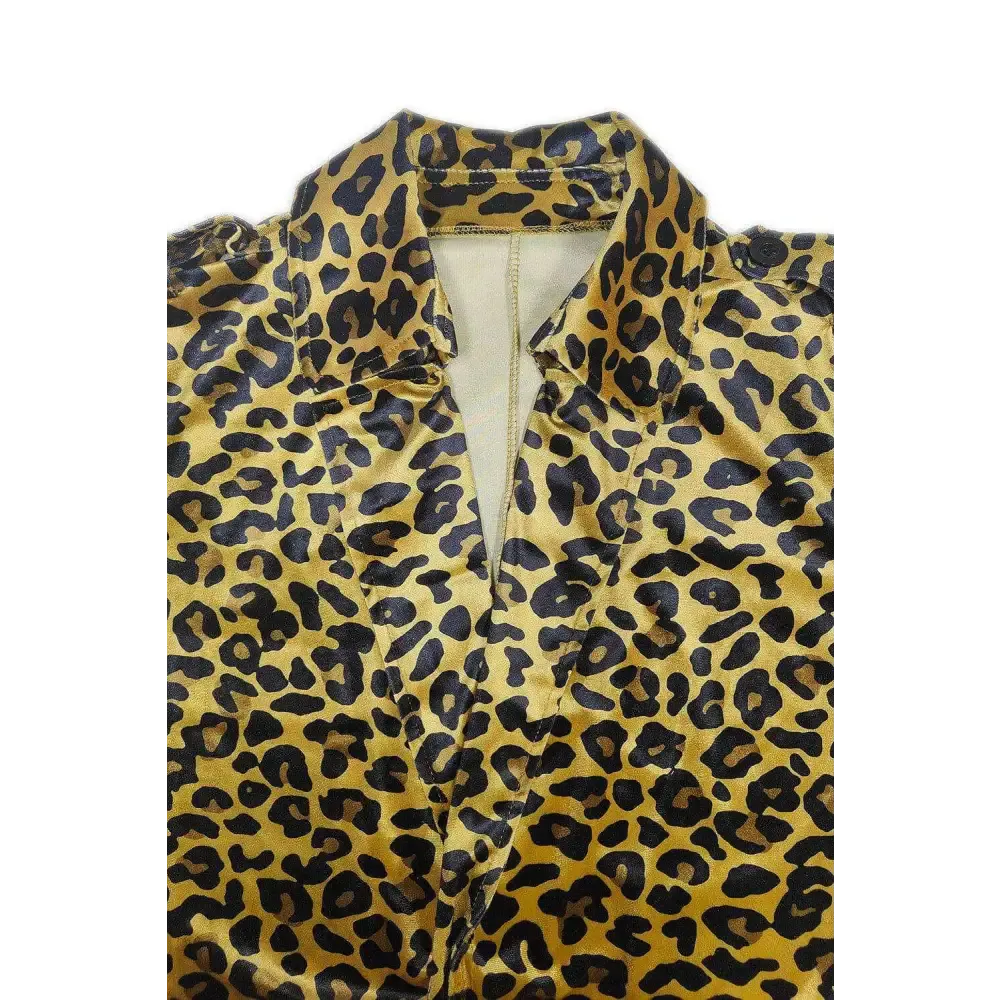 Elegant Leopard Collared Trench Coat for Luxury Fashion Enthusiasts