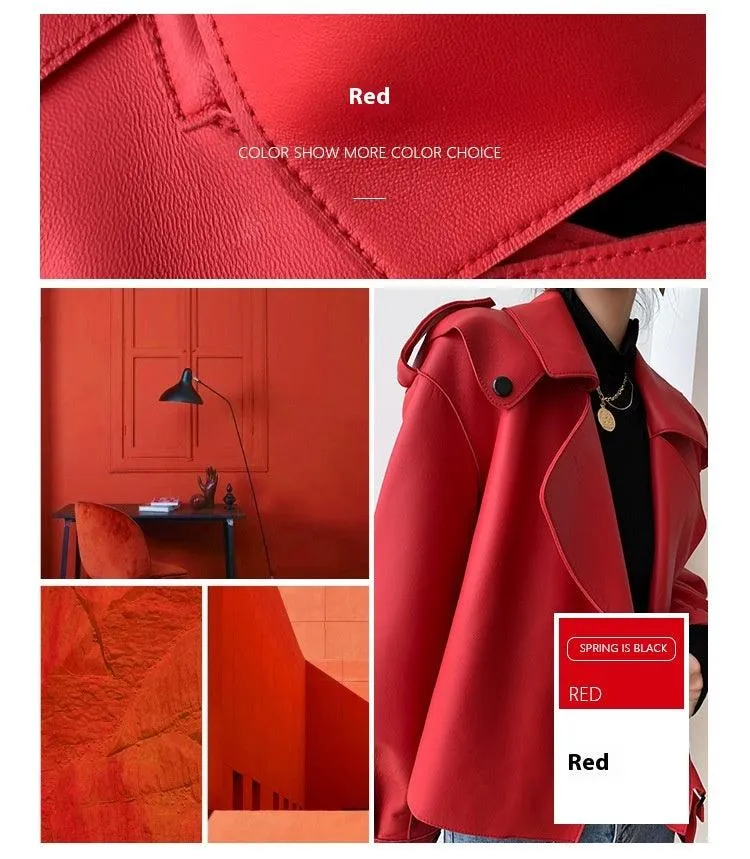 Elegant Women's Genuine Leather Jacket - Sheepskin Short Coat for Stylish Commutes