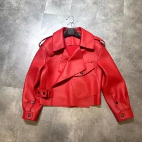 Elegant Women's Genuine Leather Jacket - Sheepskin Short Coat for Stylish Commutes
