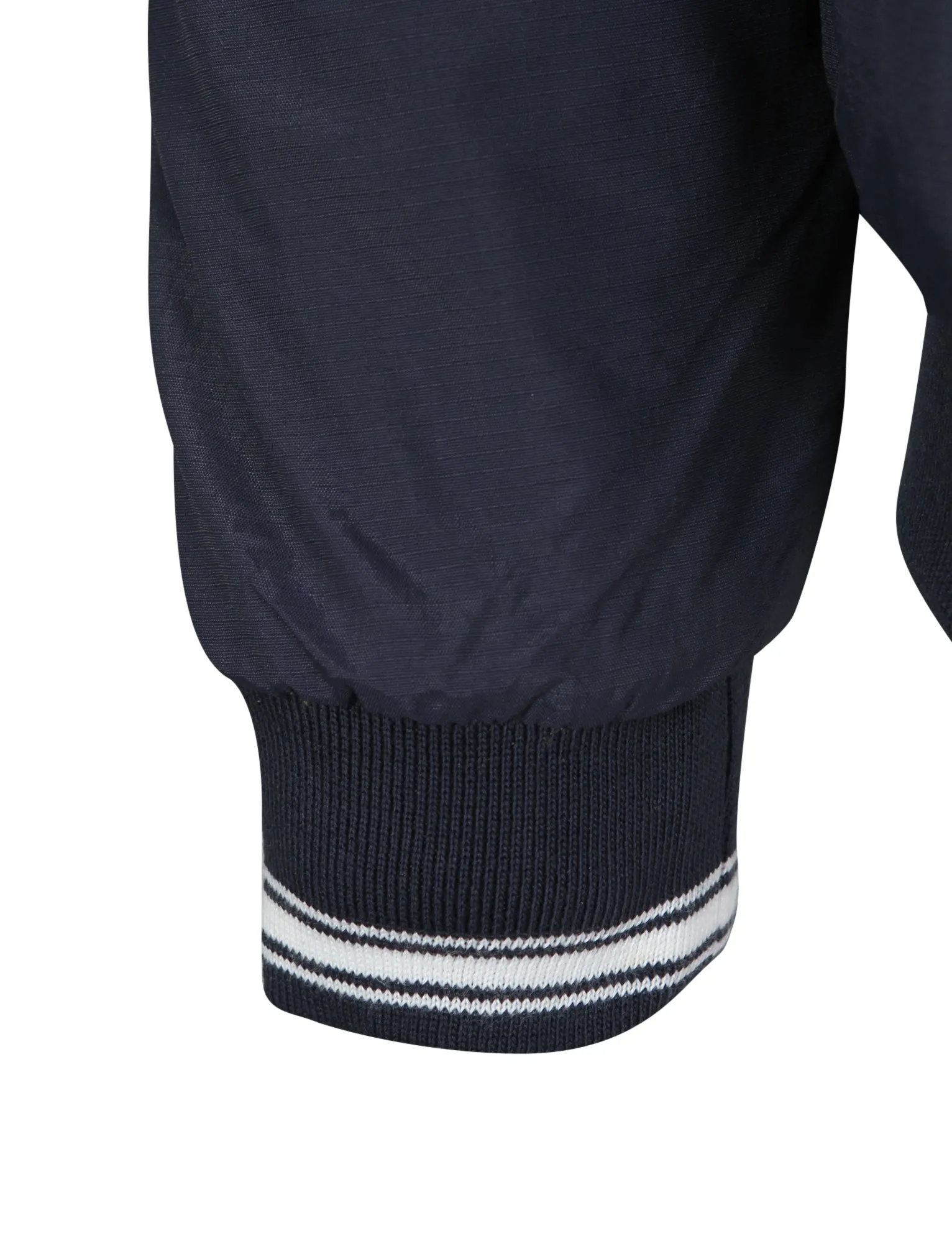Gadon Zip Through Harrington Jacket in Midnight Blue - Le Shark