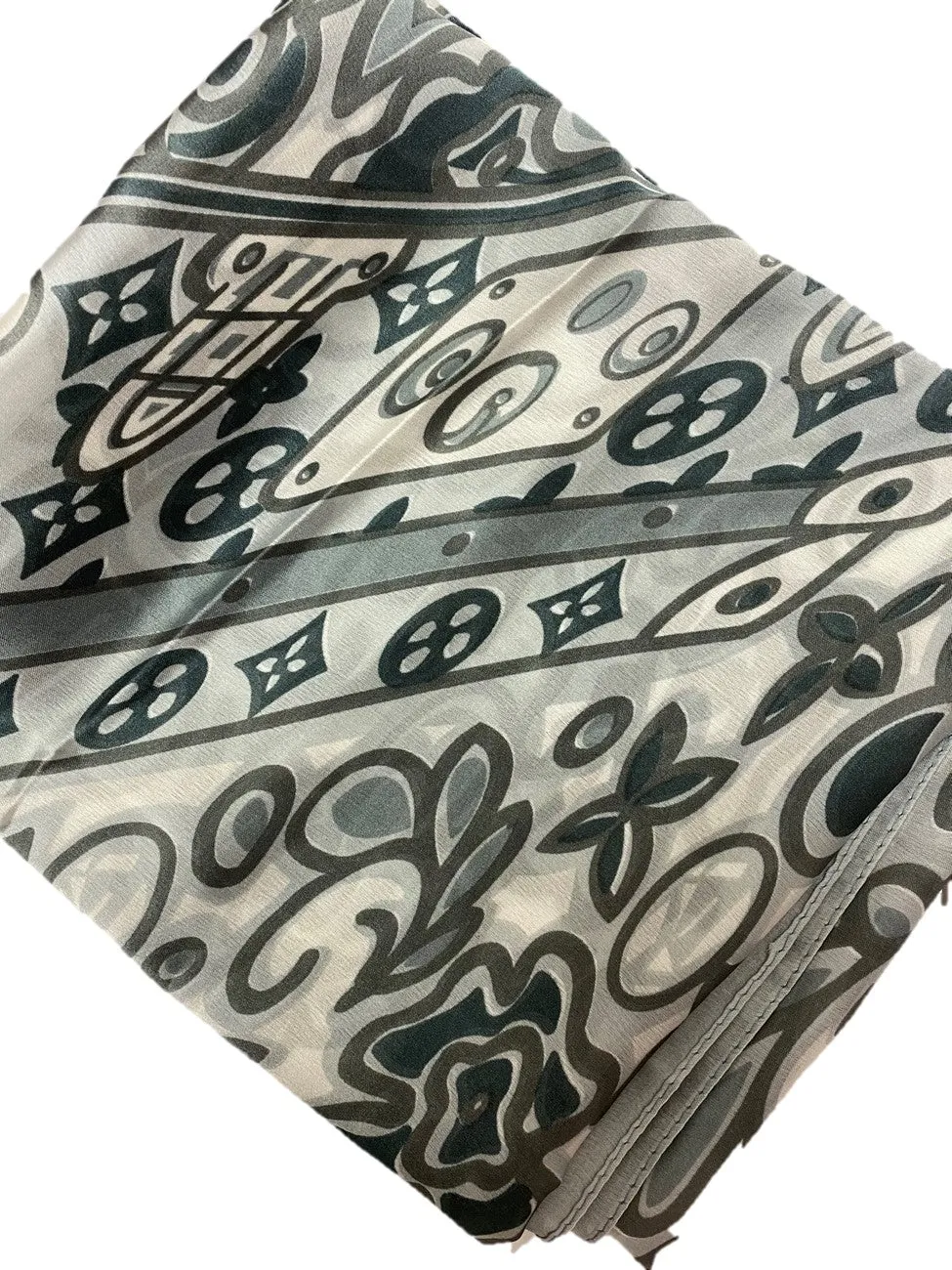 Gray Silk Scarf
