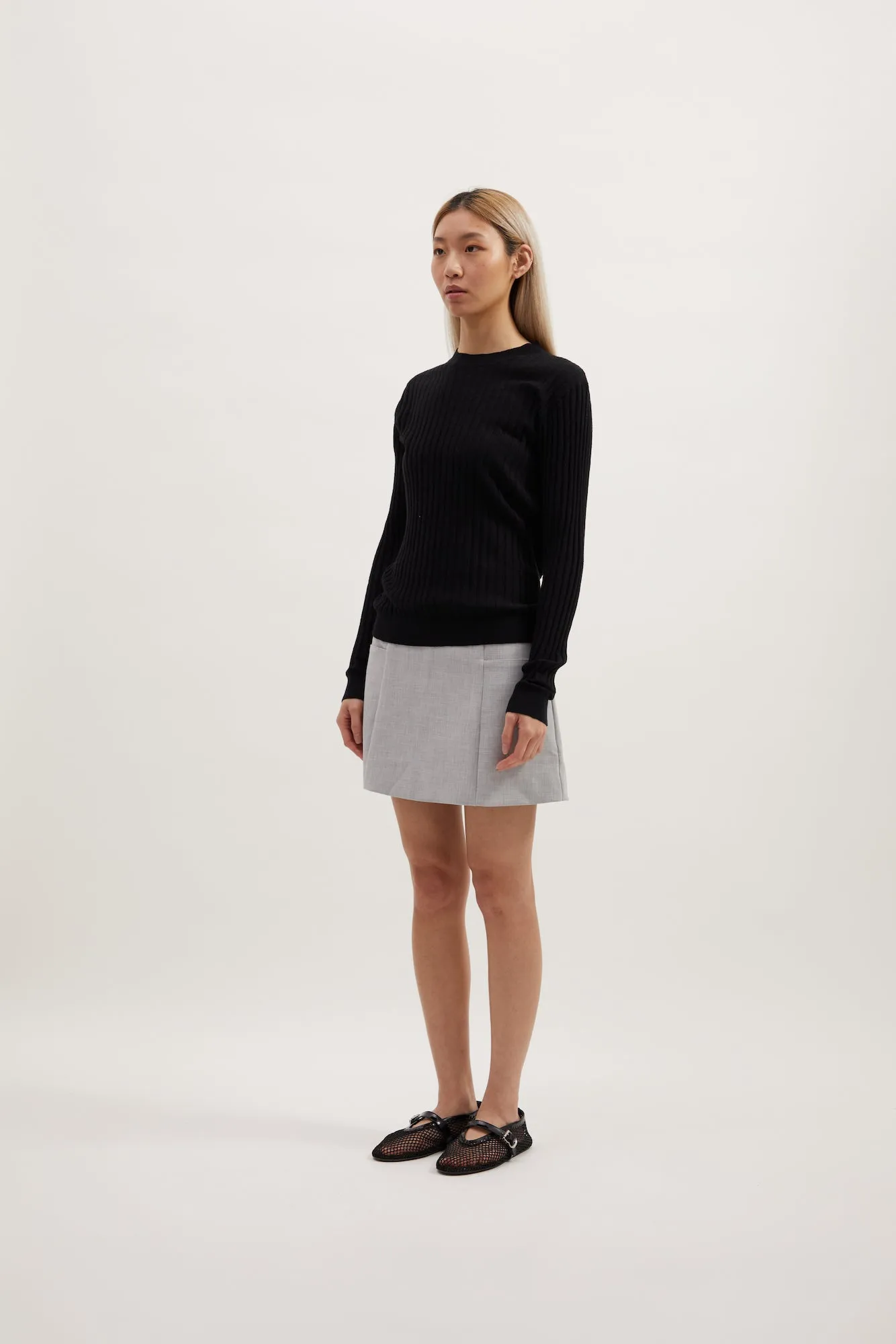 HARLOW MINI SKIRT - SLATE