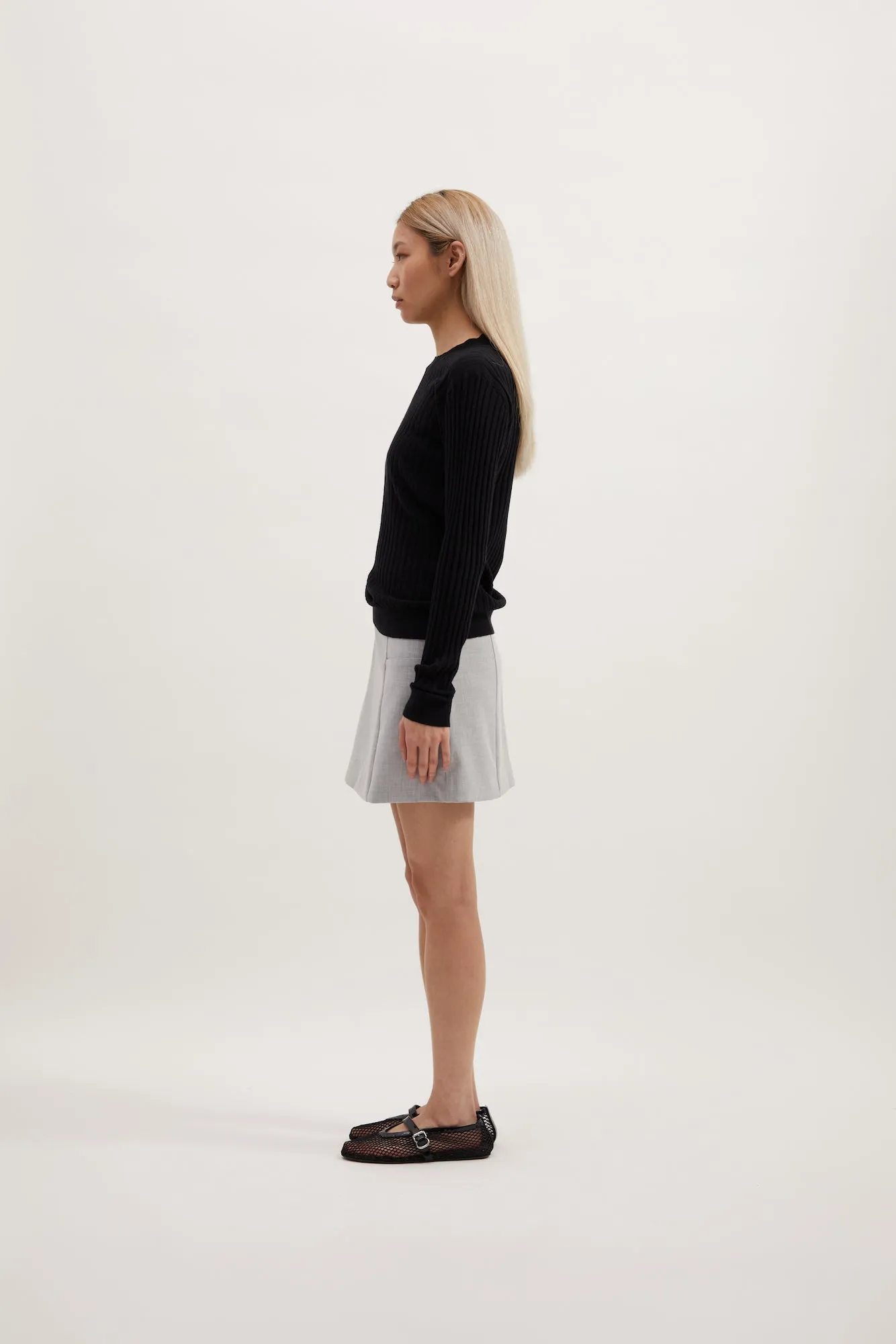 HARLOW MINI SKIRT - SLATE
