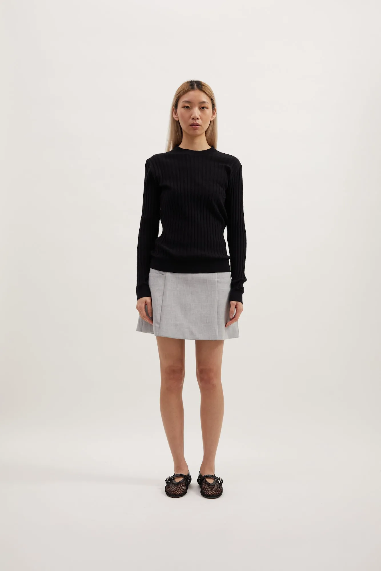 HARLOW MINI SKIRT - SLATE