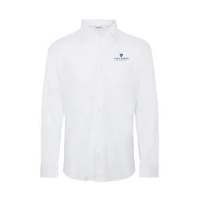 Johns Hopkins Quattro Flex Dress Shirt with Semi-Spread Collar White