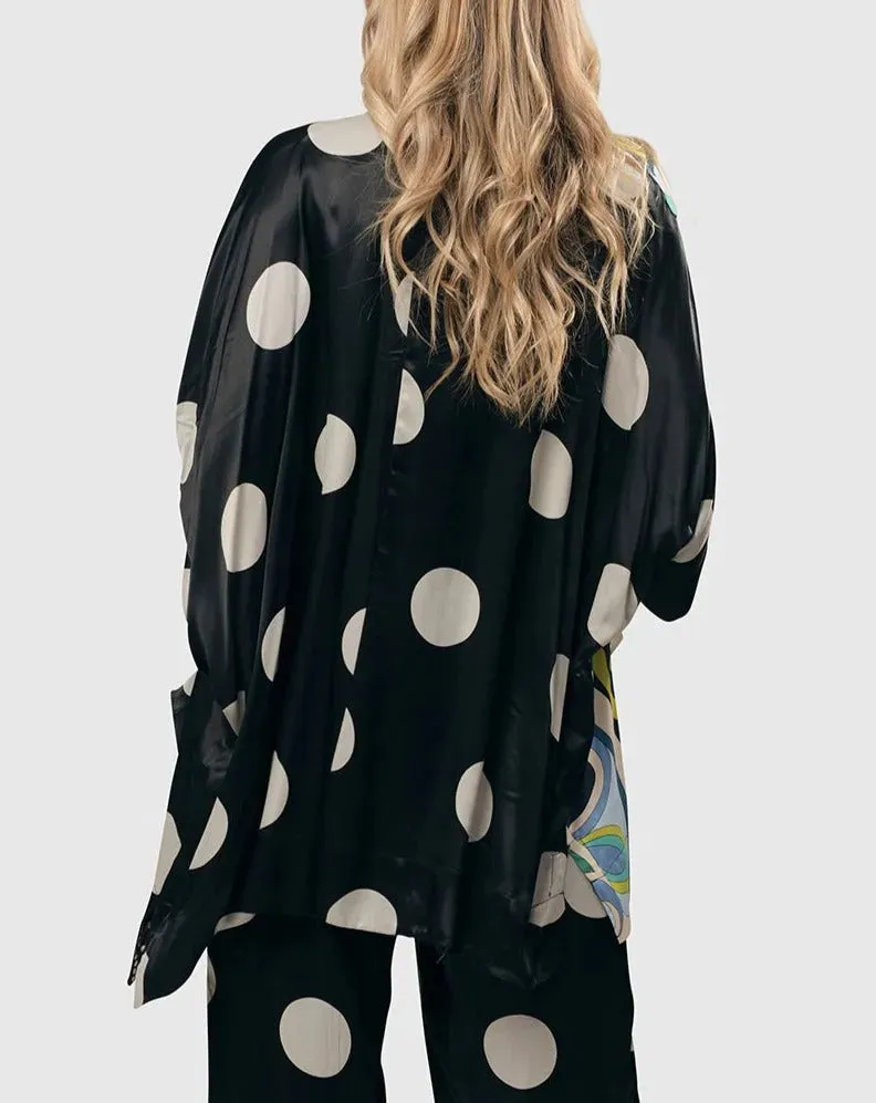 Lagoon Dot Open Kimono Jacket, Multi