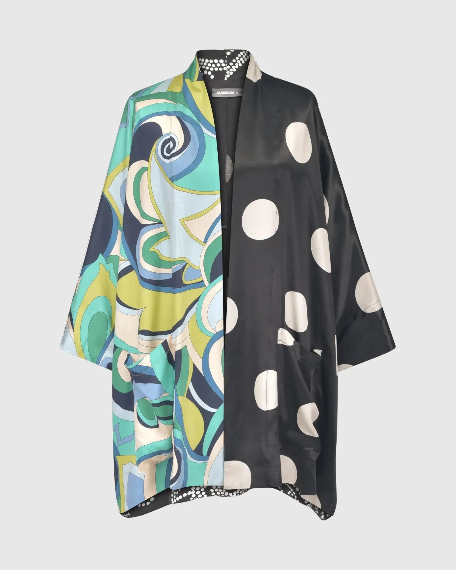 Lagoon Dot Open Kimono Jacket, Multi