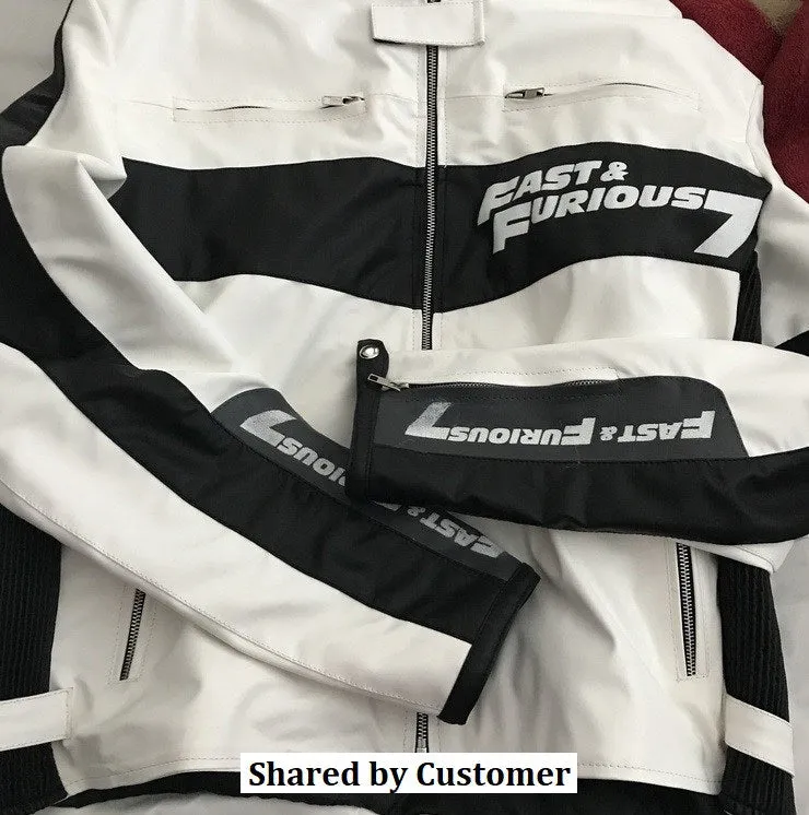 Men's Vin Diesel Fast and Furious 7 Biker Genuine Leather Jacket