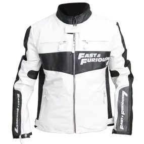 Men's Vin Diesel Fast and Furious 7 Biker Genuine Leather Jacket