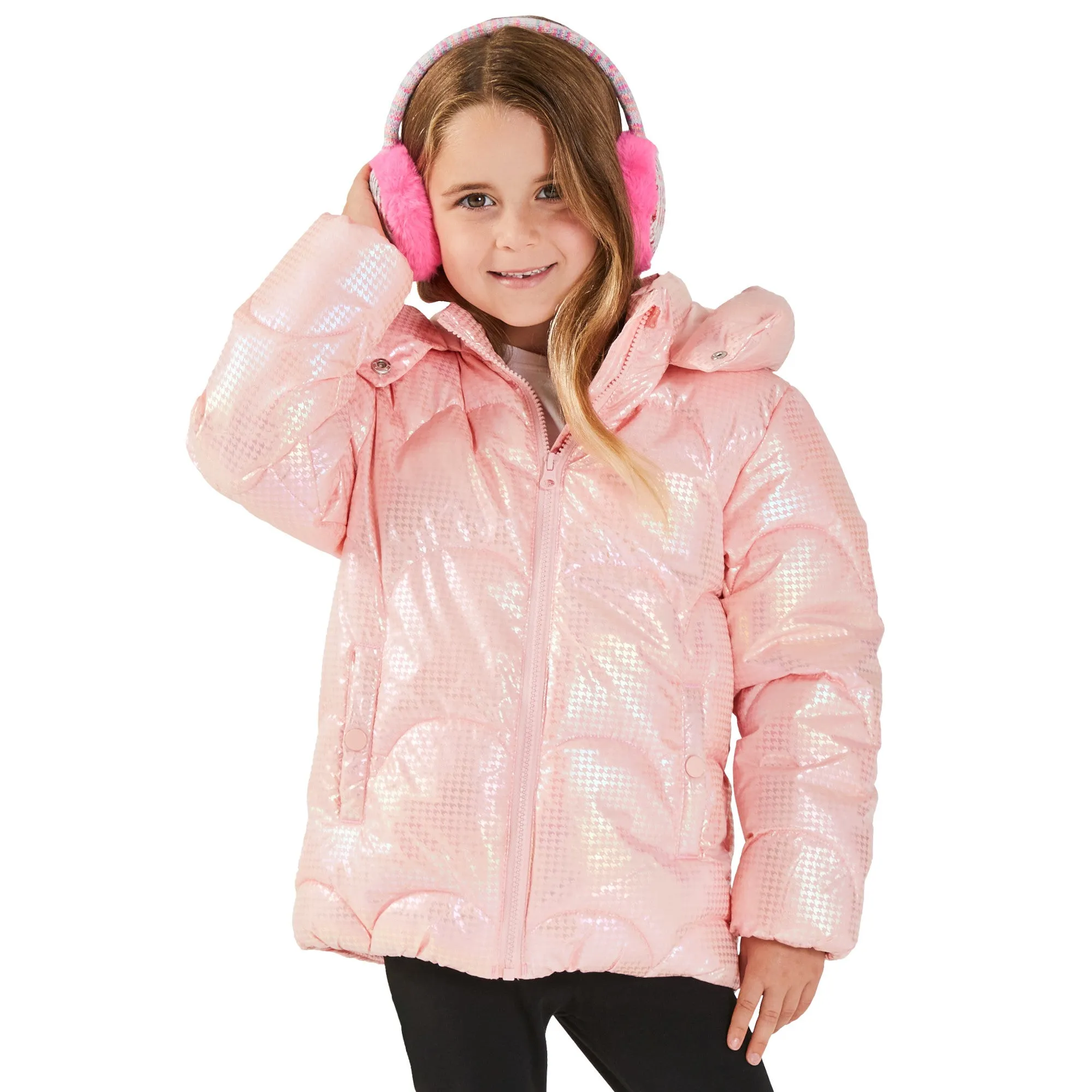 Mountain Ridge Girl's Metallic Puffer Jacket