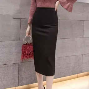 Pencil Skirts Women Spring Summer  High Waist Long Skirt