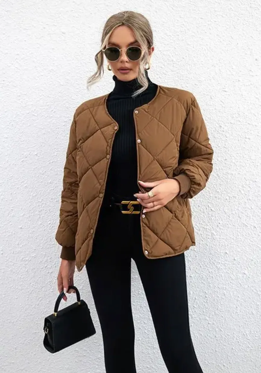 Quilted Button Down Jacket