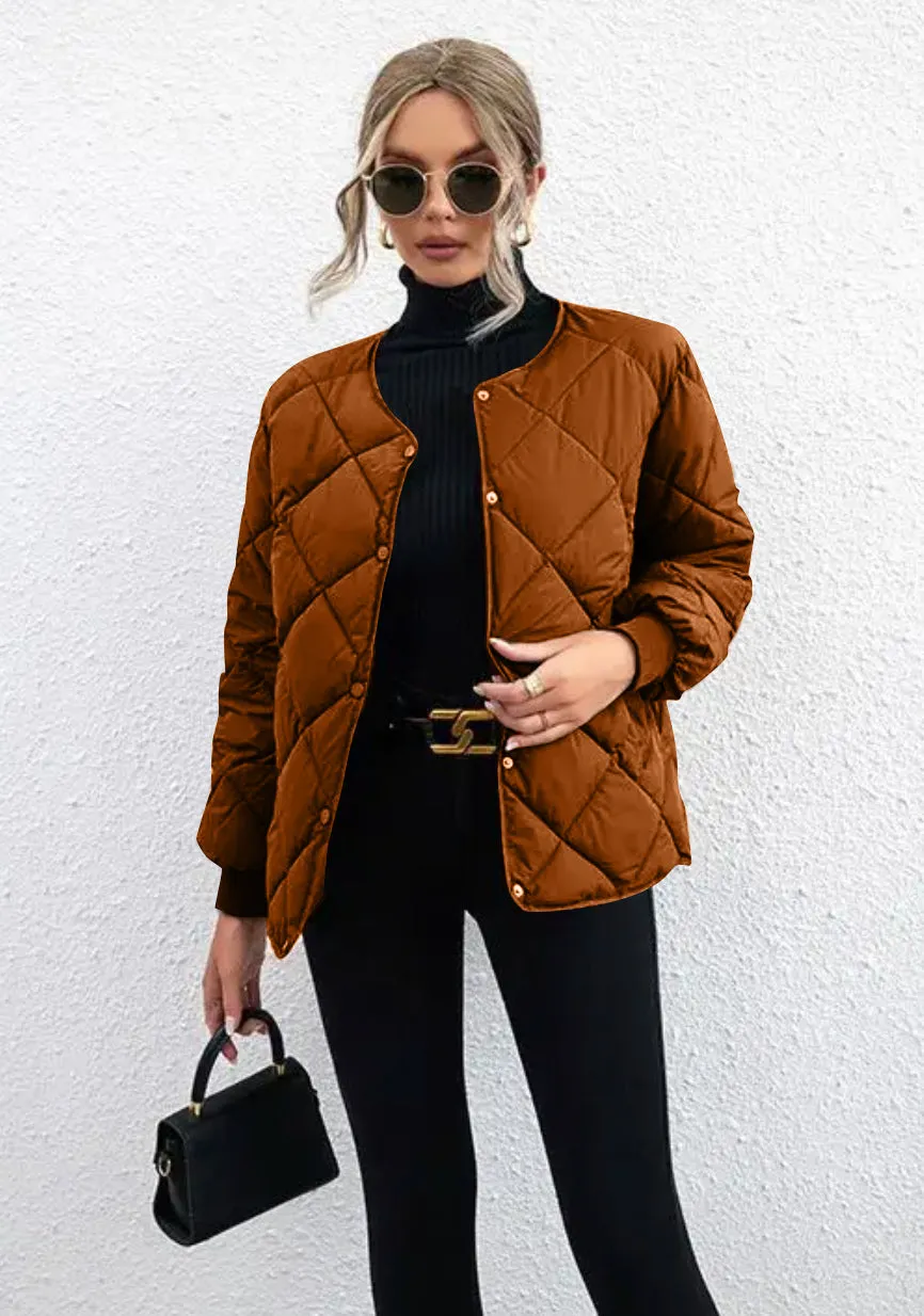 Quilted Button Down Jacket