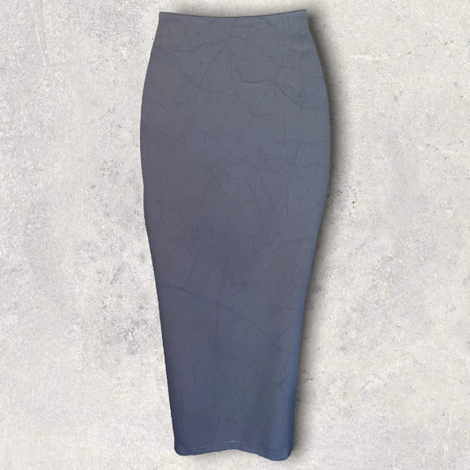 Serge Dana Womens Dove Blue Crepe Long Pencil Skirt  UK 10 US 6 EU 38