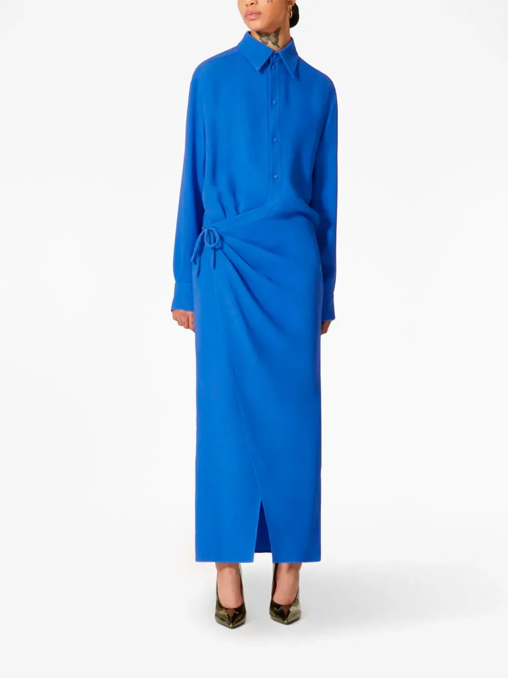 Silk midi dress