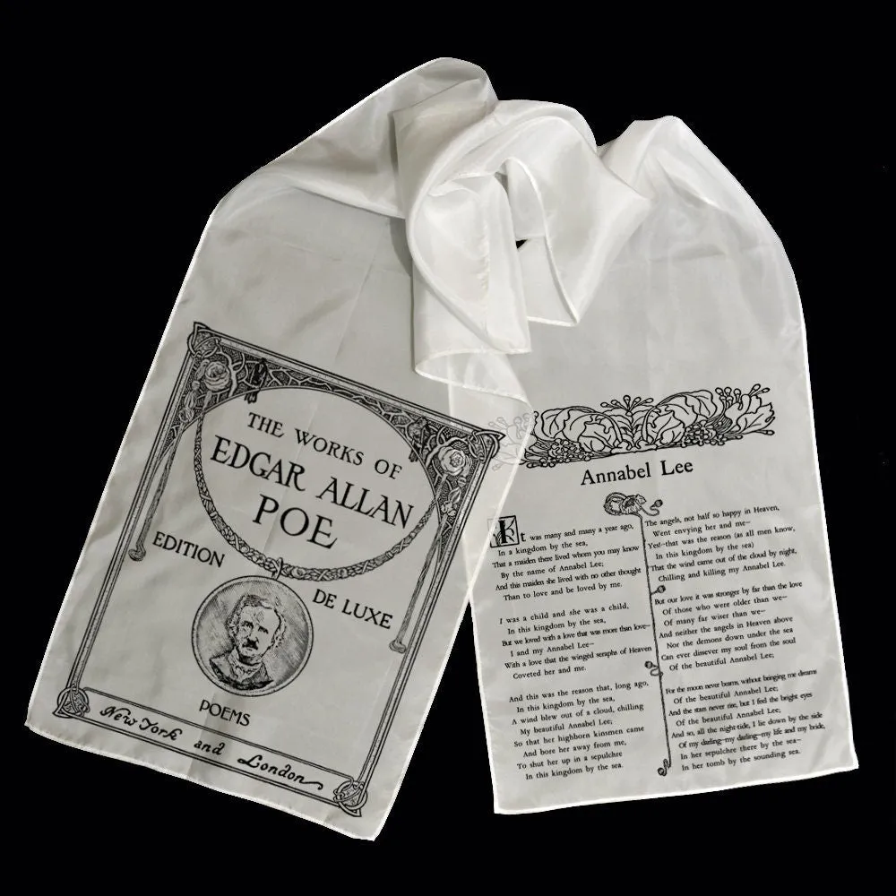 Silk Scarf, Annabel Lee by Edgar Allan Poe  Silk scarf