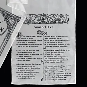 Silk Scarf, Annabel Lee by Edgar Allan Poe  Silk scarf