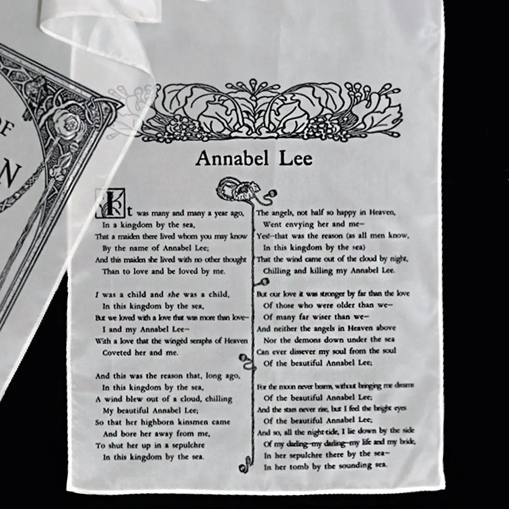 Silk Scarf, Annabel Lee by Edgar Allan Poe  Silk scarf