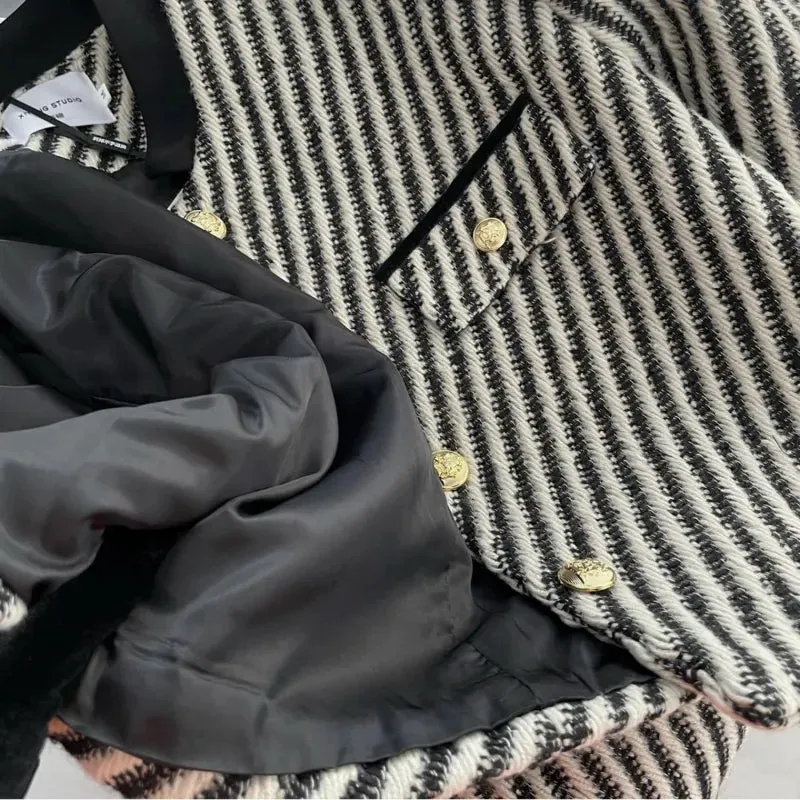 Stripe print  jacket