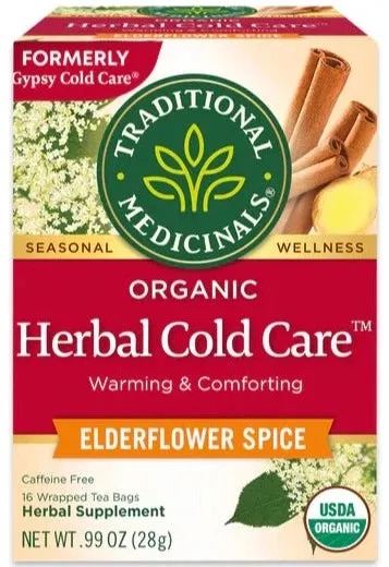 Traditional Medicinals Organic Herbal Cold Care Tea 16ct