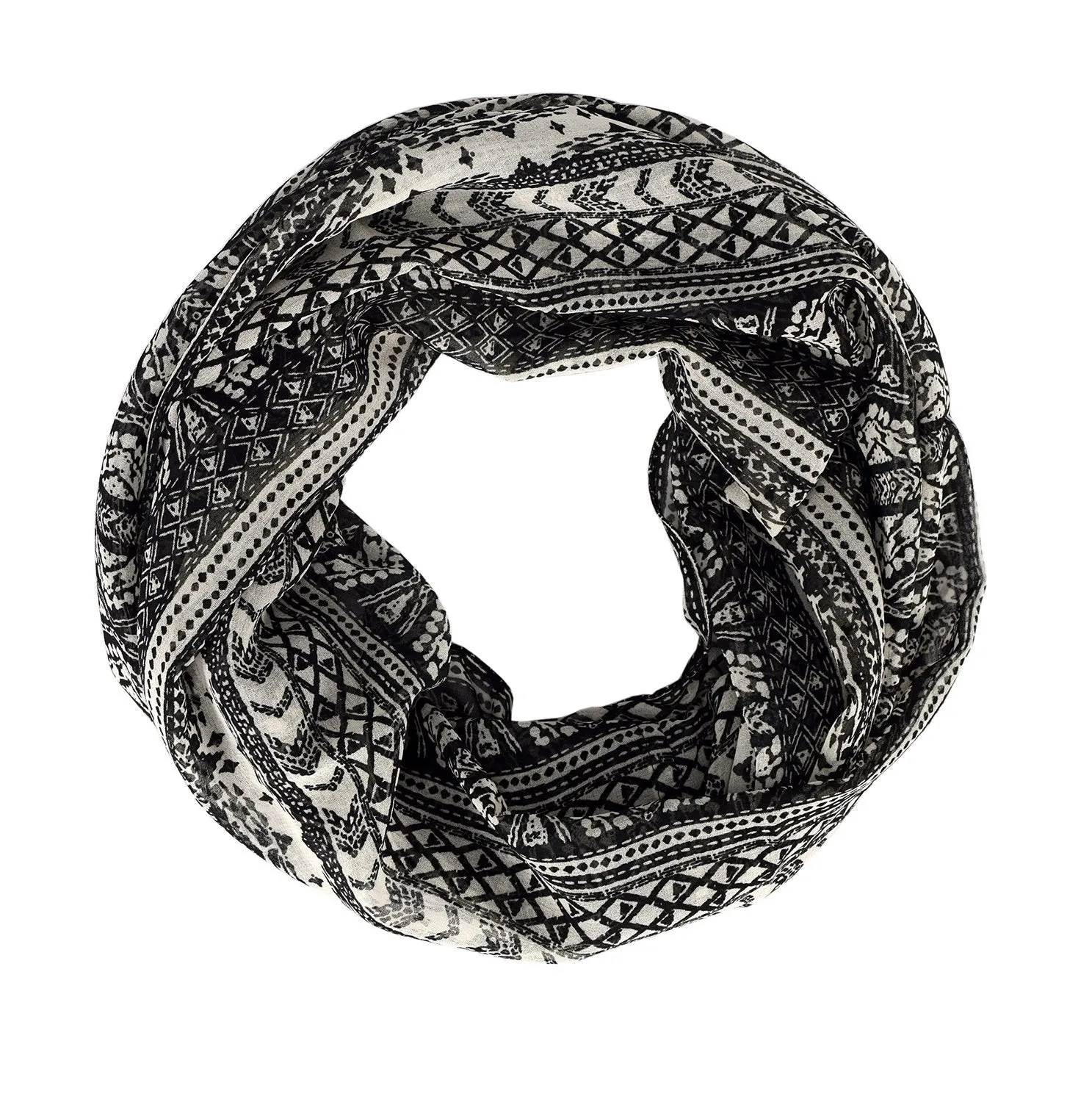 Tribal and Aztec Prints Light Weight Infinity Loop Scarves