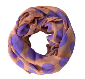 Vibrant Vintage Multicolored Spotty Polka Dot infinity Loop Scarf