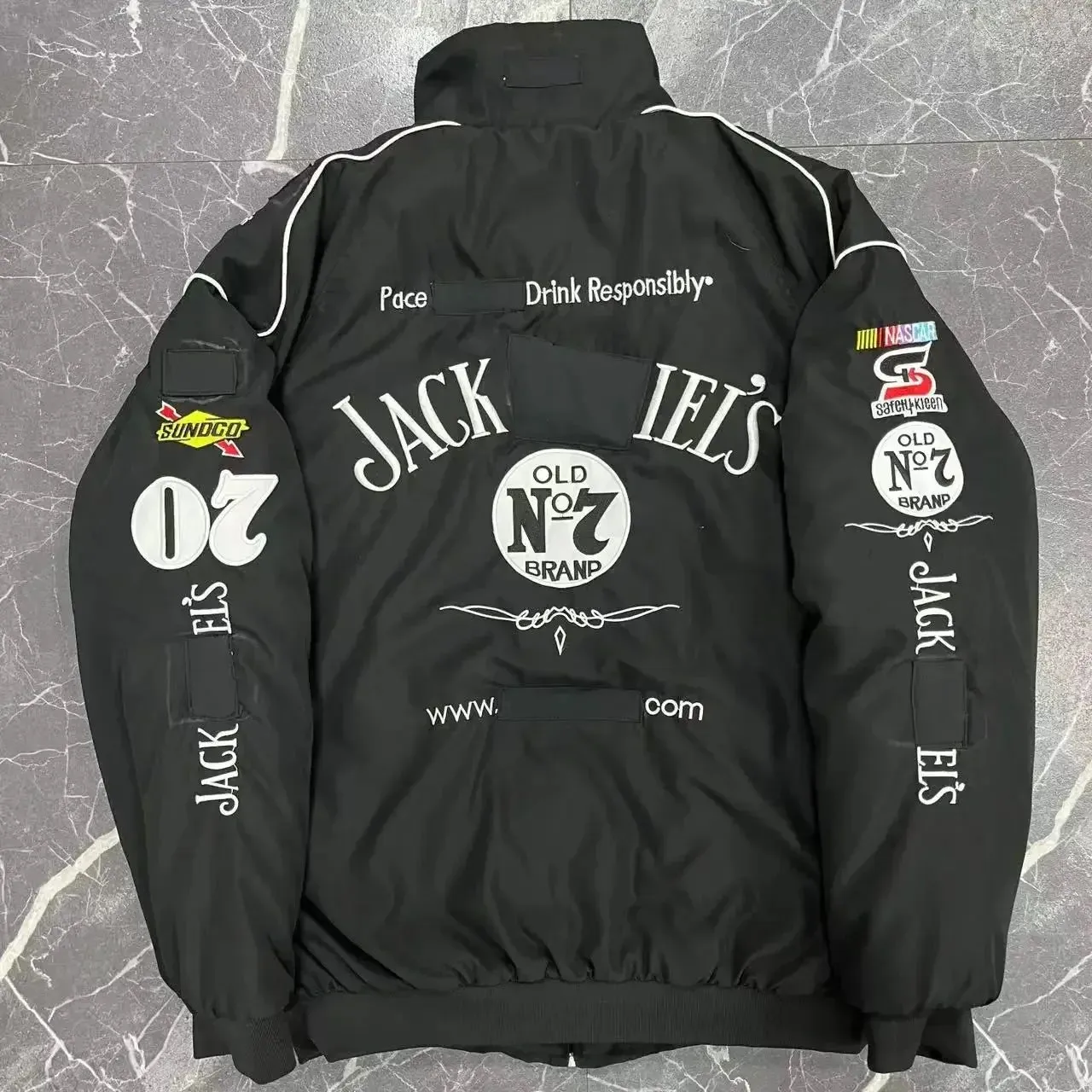 Wiaofellas  -  Bull Racing Team Racing Suit Retro American Jacket Motorcycle Autumn/Winter Clothing Cotton Coat Embroidered Casual Coat
